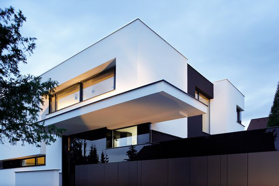 Hausfassade eines modernen Hauses